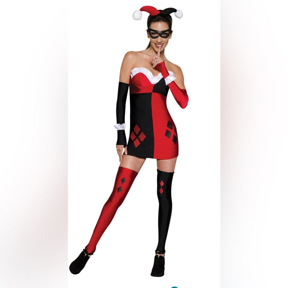 DC’s Comic Harley Quinn Women’s 7-piece Costume Size Large